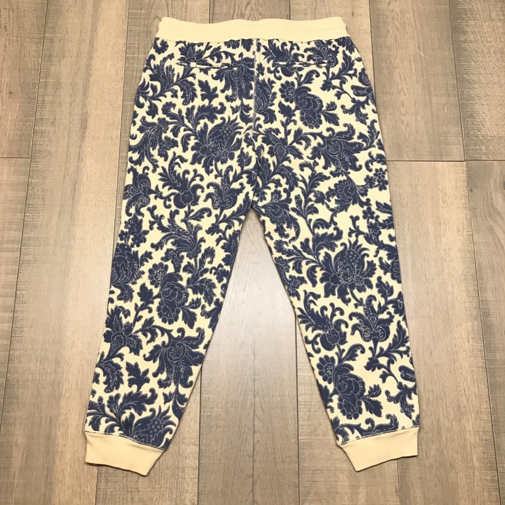 Sundance Sweatpants Joggers Pants Womens Size L Boho Hippie Romilly Blue Cream - Picture 2 of 13
